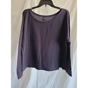 Iris & Lilly London Women's Cropped Top Size L. Blue Soft Lounge Wear